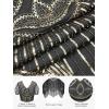 imageYESSA 1920s Flapper Dresses for WomenSheer Beaded Sleeves Great Gatsby Dresses Roaring 20s Dresses Costumes with AccessoriesBlack Gold