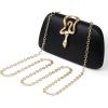 imageSWEETV CHUNLI Glitter Clutch Purses for Women Elegant Evening Bag for Parties Weddings and Formal Events03blacksatin