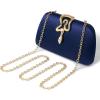 imageSWEETV CHUNLI Glitter Clutch Purses for Women Elegant Evening Bag for Parties Weddings and Formal Events03bluesatin