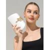 imageSWEETV CHUNLI Glitter Clutch Purses for Women Elegant Evening Bag for Parties Weddings and Formal Events03pearl Whitesatin