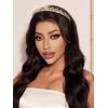 imageSWEETV Princess Tiaras for Women Gold Crystal Crown for Birthday Wedding Headbands for Bride Rhinestone Tiara Headpieces Hair Accessories for Quinceanera Pageant Prom02Gold