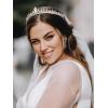imageSWEETV Princess Tiaras for Women Gold Crystal Crown for Birthday Wedding Headbands for Bride Rhinestone Tiara Headpieces Hair Accessories for Quinceanera Pageant Prom01Silver