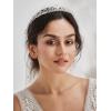 imageSWEETV Princess Tiaras for Women Gold Crystal Crown for Birthday Wedding Headbands for Bride Rhinestone Tiara Headpieces Hair Accessories for Quinceanera Pageant Prom02Silver