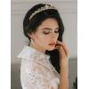 imageSWEETV Princess Tiaras for Women Gold Crystal Crown for Birthday Wedding Headbands for Bride Rhinestone Tiara Headpieces Hair Accessories for Quinceanera Pageant Prom02Gold