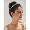 imageSWEETV Princess Tiaras for Women Gold Crystal Crown for Birthday Wedding Headbands for Bride Rhinestone Tiara Headpieces Hair Accessories for Quinceanera Pageant Prom01Silver