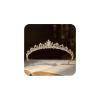 imageSWEETV Princess Tiaras for Women Gold Crystal Crown for Birthday Wedding Headbands for Bride Rhinestone Tiara Headpieces Hair Accessories for Quinceanera Pageant Prom02Gold
