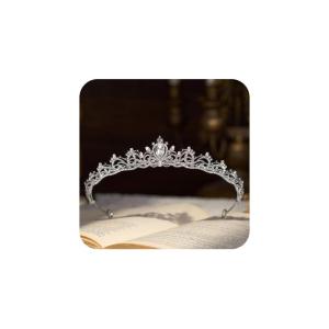 imageSWEETV Princess Tiaras for Women Gold Crystal Crown for Birthday Wedding Headbands for Bride Rhinestone Tiara Headpieces Hair Accessories for Quinceanera Pageant Prom02Silver