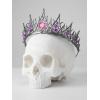 imageSWEETV Halloween Crown  Midnight Coven Gothic Crowns for Women Black Witch Headpiece Halloween Decorations Evil Tiaras and Crowns Dark Tiara Rhinestones Baroque Queen CrownOculus Infernum