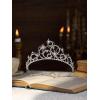 imageSWEETV Silver Crowns for Women Crystal Bubble Tiara Witch Queen Crown Wedding Tiaras Headband Princess Bridal Headpieces for Cosplay Prom Pageant Quinceanera Birthday PartyStar