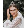 imageSWEETV Silver Crowns for Women Crystal Bubble Tiara Witch Queen Crown Wedding Tiaras Headband Princess Bridal Headpieces for Cosplay Prom Pageant Quinceanera Birthday PartyStar
