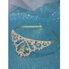 imageSWEETV Tiaras for Little Girls Princess Gold Crown for Flower Fairy TinkerBell Headband for Kids Rhinestone Hairpiece for Toddler Hair Accessories for Girls Halloween Costume Cosplay01Gold