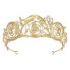 imageClassic Bridgerton Tiaras for Women Royal Queen Crowns and Tiaras for Bride Wedding Bridal Birthday Quinceanera Pageant Party PromHalloween Costume Cosplay AccessoriesLeilani Crystal TiaraGoldGold