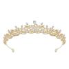imageSWEETV Gold Tiara Crown for WomenPrincess Tiaras for GirlsCrystal Retro Hair Accessories for Wedding Birthday Prom Pageant Quinceanera