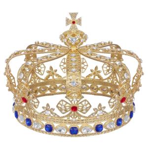 imageSWEETV Gold Queen Crown for Women Vintage King Crown with Cross Decor Quinceanera Crowns for Prom Cos Costume Party Headband Accessories for Coronation Ceremony Halloween11gold