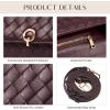 imageCHUNLI Dressy Woven Clutch Purses for Women Designer Crossbody Bags with Top Handle Formal Evening PU Leather HandbagChocolate