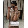 imageCHUNLI Dressy Woven Clutch Purses for Women Designer Crossbody Bags with Top Handle Formal Evening PU Leather HandbagSilver