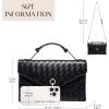 imageCHUNLI Woven Clutch Purses for Women Formal Evening Crossbody Bags with Adjustable Top Handle PU Leather Envelope HandbagsBlack