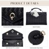 imageCHUNLI Woven Clutch Purses for Women Formal Evening Crossbody Bags with Adjustable Top Handle PU Leather Envelope HandbagsBlack
