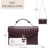 imageCHUNLI Woven Clutch Purses for Women Formal Evening Crossbody Bags with Adjustable Top Handle PU Leather Envelope HandbagsChocolate