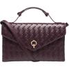imageCHUNLI Woven Clutch Purses for Women Formal Evening Crossbody Bags with Adjustable Top Handle PU Leather Envelope HandbagsChocolate