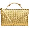 imageCHUNLI Woven Clutch Purses for Women Formal Evening Crossbody Bags with Adjustable Top Handle PU Leather Envelope HandbagsGold