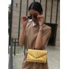 imageCHUNLI Woven Clutch Purses for Women Formal Evening Crossbody Bags with Adjustable Top Handle PU Leather Envelope HandbagsGold