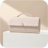 imageCHUNLI Dressy Woven Clutch Purses for Women Designer Crossbody Bags with Top Handle Formal Evening PU Leather HandbagWhite