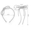 imageSWEETV Rhinestone Headband ampamp Bow Hair Clip SetSparkly Bowknot Hair Piece with Crystal Embellishments Perfect for Women ampamp Girls Gifts