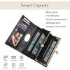 image3in1 Evening Clutch Wallet for Women 7 Card Slots Convertible Purse with Detachable Strap as Shoulder BagClutchWristletBlack