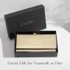 image3in1 Evening Clutch Wallet for Women 7 Card Slots Convertible Purse with Detachable Strap as Shoulder BagClutchWristletGold