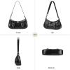 imageCHUNLI Y2K Purses for Women Vintage PU Leather Shoulder Bag with Zipper Closure Adjustable Detachable StrapBlack