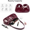 imageCHUNLI Y2K Purses for Women Vintage PU Leather Shoulder Bag with Zipper Closure Adjustable Detachable StrapBurgundy
