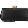 image3in1 Evening Clutch Wallet for Women 7 Card Slots Convertible Purse with Detachable Strap as Shoulder BagClutchWristletBlack