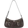 imageCHUNLI Y2K Purses for Women Vintage PU Leather Shoulder Bag with Zipper Closure Adjustable Detachable StrapBrown