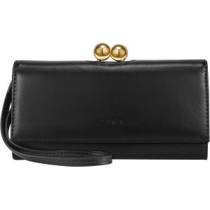 image3in1 Evening Clutch Wallet for Women 7 Card Slots Convertible Purse with Detachable Strap as Shoulder BagClutchWristletBlack