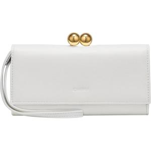 image3in1 Evening Clutch Wallet for Women 7 Card Slots Convertible Purse with Detachable Strap as Shoulder BagClutchWristletWhite