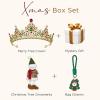 imageSWEETV Christmas Jeweled Crown Merry Tree Tiara Rhinestone Headband Costume Accessories for Merry Christmas Party for Women GirlsMerry Tree Crown 